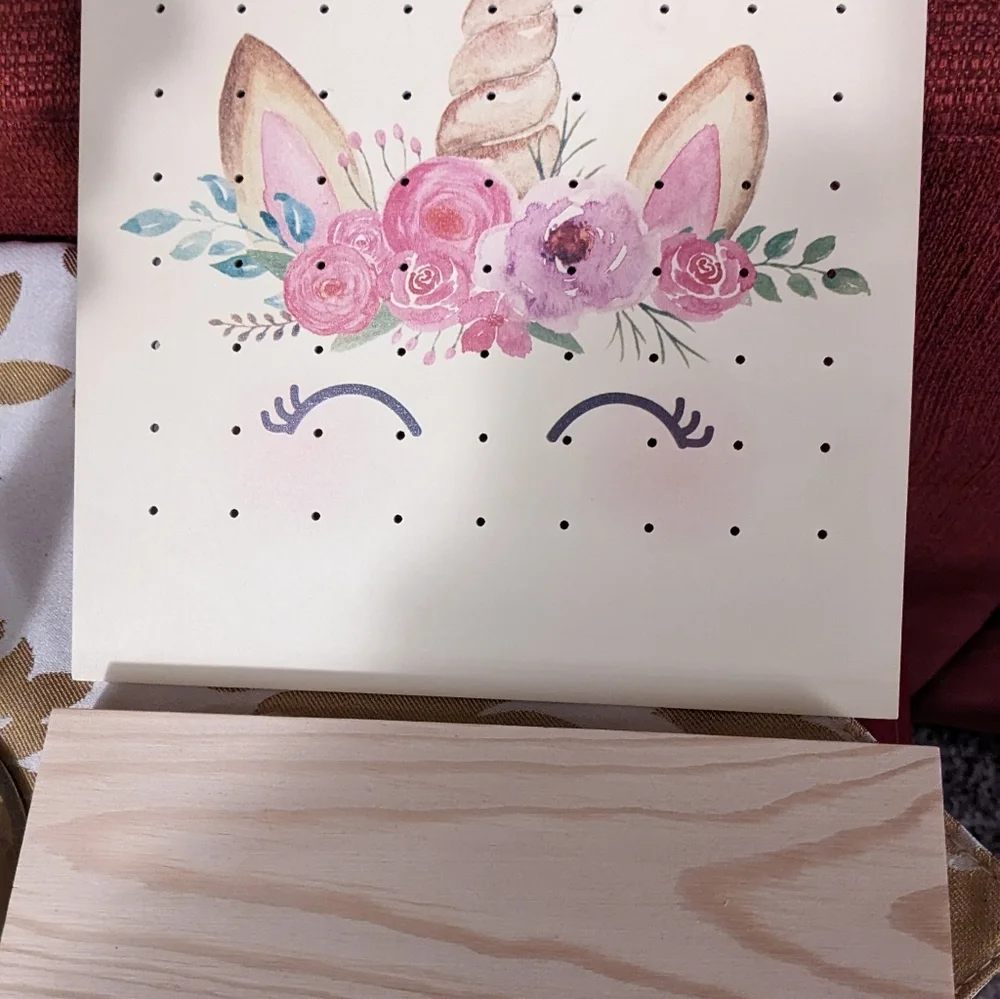 Unicorn Earring Holder Organizer Jewelry Storage Stand Girls Kids Room Decor
